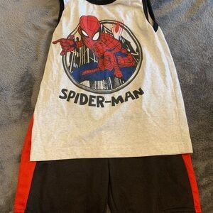 Marvel Spider-Man Logo Tee with Black Collar